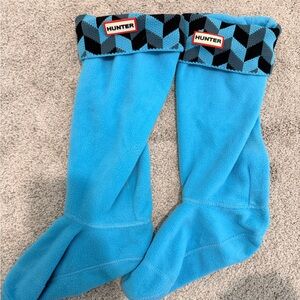 Hunter Blue Geometric Pattern Socks